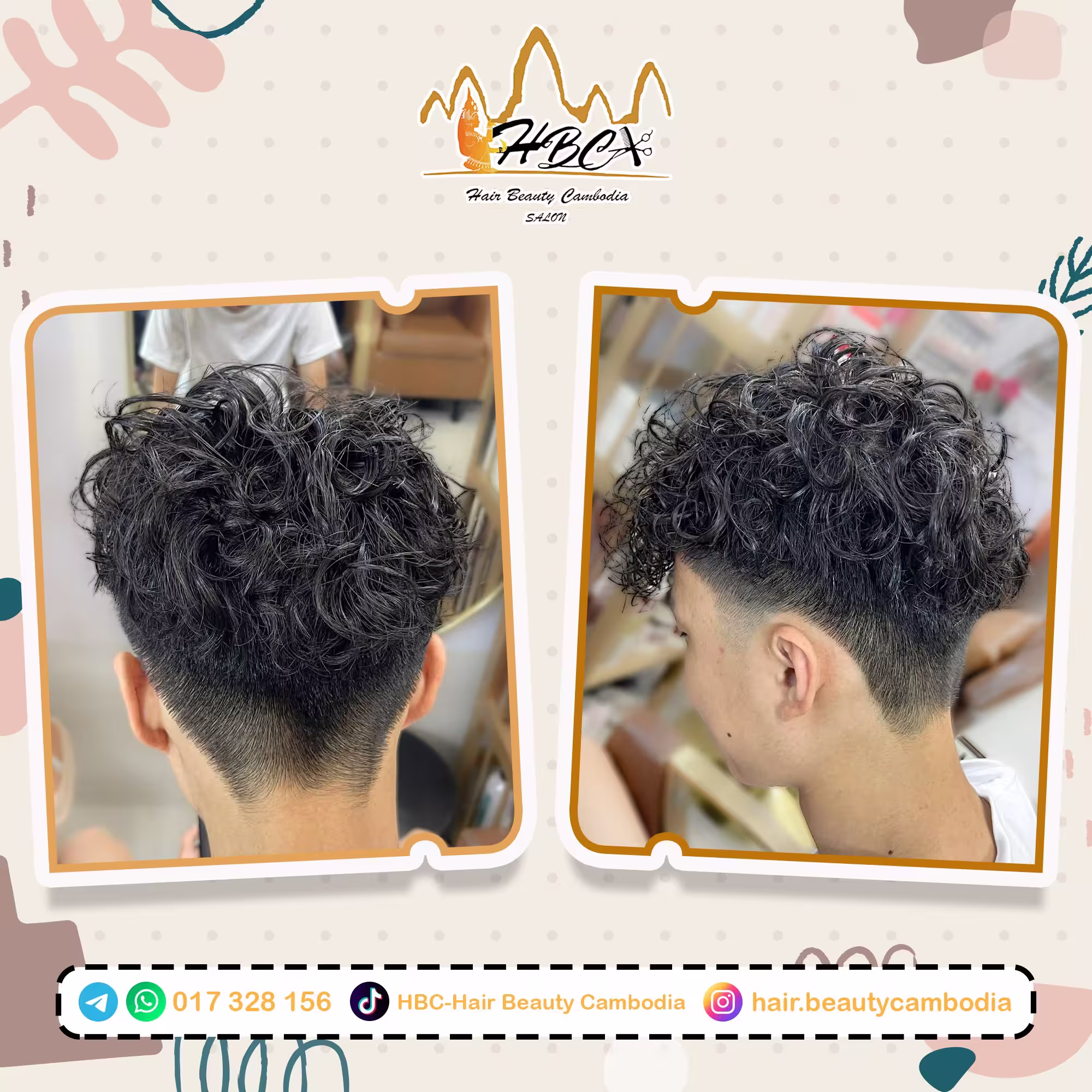 Modern textured men's haircut and side fade grooming in BKK1.